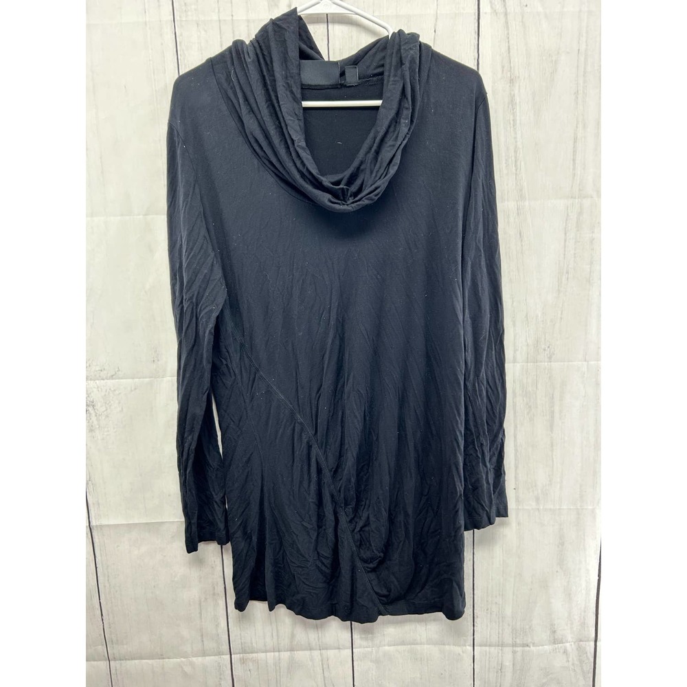 Dash by Kardashian Cowl Neck Tissue Ruched Long Sleeve Large